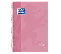 Oxford Classic - Pack de 5 Europeanbook-1 espiral, tapa extradura, A4+, cuadricula 5x5, rosa chicle