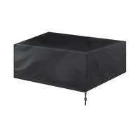Oxford Cloth 210D - Funda impermeable para mesa de billar al aire libre e interior, protector resistente al polvo negro y plateado con cordón ajustable para 7 pies (215 x 125 x 14 cm)