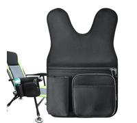 Oxford Cloth Chair Armrest Organizer | Fishing Chair Side Bag | Wear-Resistant Pouch for Camping and Outdoor Activities | Versátil Black Side Pouch for All Your Essentials
