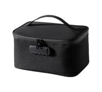 Oxford Cloth Lockable Bag, Waterproof Storage Box, Secure Combination Case, Functional Private Organizer, Handy Build for Bedroom Home Travel Toiletry Office School, Negro , Se référer au descriptif