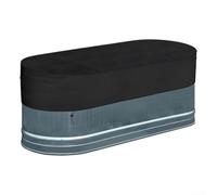 Oxford Cloth Pool Cover Oval, Cubierta vendedora caliente del tanque de agua, Cubierta de polvo al aire libre para la protección de la piscina del jardín del estanque (negro)