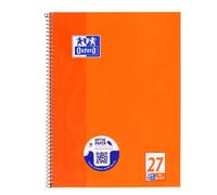 Oxford Collegeblock - Bloc de notas perforados (A4+, 80 hojas), naranja
