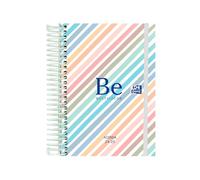 Oxford Colorblock, Agenda 2024 2025 Día por Página, Tapa Extradura, 12 x 18 cm, Español, Modelo Be Multicolor