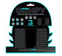 Oxford Cómodo paquete de collar de tartán negro / blanco de 3, negro