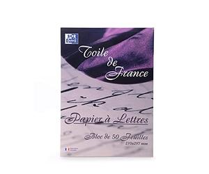 Oxford Correspondance Toile de France - Papel para cartas (A4), color blanco