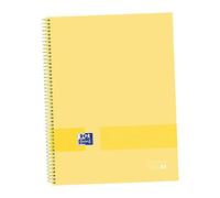 Oxford, Cuaderno A4, cuadrícula 5x5, tapa dura, microperforado, Libreta A4 Europeanbook1, 80 hojas, 90 grs, color banana