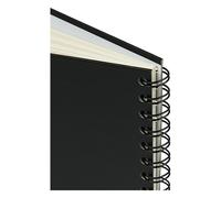 Oxford cuaderno de bocetos negro de tapa dura con espiral tamaño A5 100 gramos (50 hojas)