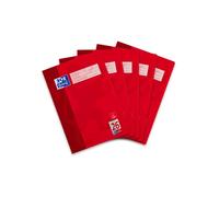 Oxford Cuaderno escolar A4, 16 hojas, línea 26, cuadriculado, 5 unidades