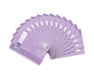Oxford Cuaderno escolar A4 Touch, 16 hojas, línea 25, a rayas, color lila pastel, 15 unidades