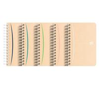 Oxford Cuaderno espiral de 9 x 14 cm, cuadriculado, 90 hojas, reciclado, 10 unidades
