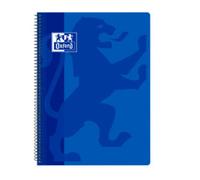Oxford Cuaderno Espiral Folio Escolar Clásico (80H) (Cuadricula 4mm) Tapa Polipropileno - Azul