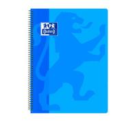 Oxford Cuaderno Espiral Folio Escolar Clásico (80H) (Cuadricula 4mm) Tapa Polipropileno - Turquesa