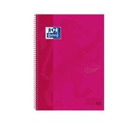 Oxford Cuaderno Espiral Folio Touch (80H) (Cuadricula 5mm) Tapa Extradura - Frambuesa