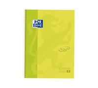 Oxford Cuaderno Espiral Folio Touch (80H) (Cuadricula 5mm) Tapa Extradura - Verde Lima