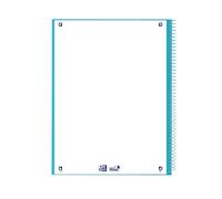 Oxford cuaderno Europeanbook 1 touch, microperforado, tapa extradura, espiral, a4+, cuadrícula 5x5, color azul pastel