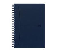 Oxford Cuaderno Signature A5 Liné 7 mm Margé 160 páginas Encuadernación integral cubierta de piel sintética azul