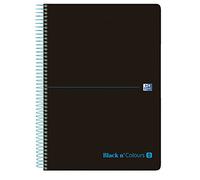 Oxford, Cuadernos A4+, Pack 5 Libretas Europeanbook-8 Espiral, Tapa plástico, 160 Hojas, Cuadrícula 5x5, 8 Colores Banda