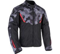 Oxford Delta 1.0 Camo, chaqueta textil impermeable S male Negro/Gris/Rojo