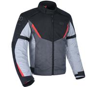 Oxford Delta Chaqueta textil para motocicletas, negro/gris/rojo, Talla 3XL