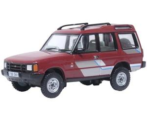 Oxford Diecast Land Rover Discovery 1 Foxfire - Coche modelo a escala 1:76 con soporte de exhibición para niños