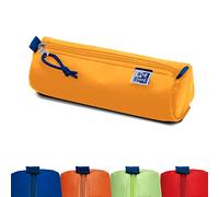 Oxford Estuche de poliéster Duradero Redondo Grande Amarillo, Amarillo, 22x7x9cm, Estuche para