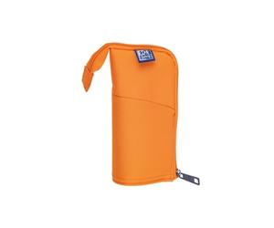 Oxford Estuche Escolar para Lápices con Cremallera, Pequeño Estuche para Niños, Color Naranja, 20,5 x 10,5 x 2,7 cm