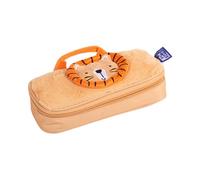 Oxford, Estuche Infantil 3 a 6 años, Niño/Niña, Tacto Suave Peluche, Lavable, Medidas 23.5 x 12 x 3.5 cm, Diseño Leo el León