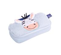 Oxford, Estuche Infantil 3 a 6 años, Niño/Niña, Tacto Suave Peluche, Lavable, Medidas 23.5 x 12 x 3.5 cm, Diseño Zoe Zebra