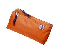 Oxford Estuche para niñas y niños, Doble Compartimento, 2 Bolsillos, Duradero, Color Naranja