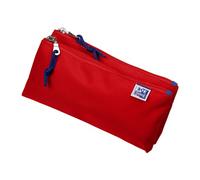 Oxford Estuche para niñas y niños, Doble Compartimento, 2 Bolsillos, Duradero, Color Rojo