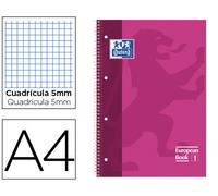 Oxford European Book Cuaderno con espiral Tapa A4 80F Rosa Cuadros