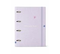 Oxford, Europeanbinder Polyfoam, Archivador de 4 anillas A4+, Gradient, Incluye Recambio Cuadrícula 5X5, Pizarra Write&Erase y Pegatinas, Diseño: Heart