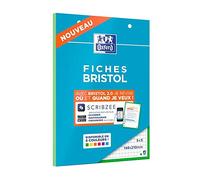 Oxford - Fichas Bristol, color Cadre vert 14,8x21