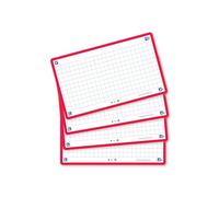 OXFORD Flash 2.0-80 enchufes Bristol Flash Cards 7,5 x 12,5 cm pequeños azulejos marco rojo