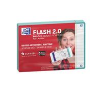 Oxford Flash 2.0-80 fichas Bristol Flash Cards A6 (10,5 x 14,8 cm) con líneas de marco verde menta