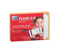 Oxford Flash 2.0-80 fichas Bristol Flash Cards A6 (10,5 x 14,8 cm) - Cuadros pequeños color naranja
