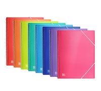 Oxford FolderSys - Carpeta de fundas (A4, 40 fundas de plástico, 8 colores, 10 unidades)