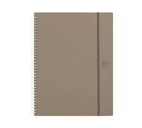 Oxford Forest, Carpeta de Fundas A4+, Polyfoam 50% Reciclado, 40 Fundas Transparentes, Color Terra