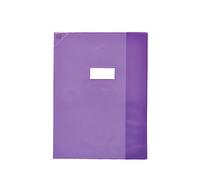 OXFORD - Funda para cuaderno (24 x 32 cm, con solapa de PVC translúcido, 15/100, color morado