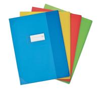 OXFORD - Funda para cuaderno (24 x 32 cm, PVC translúcido, 15/100 °, colores surtidos