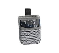 Oxford Golf Ball Pouch - Breathable Mesh Storage Bag, Portable Wide Opening Holder | Adhesive Hook Fastener Club Cart Attachment for Driving Range Park Travel Outdoor Use