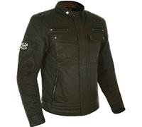 Oxford Hardy Wax Chaqueta de moto textil, verde, tamaño S para Hombres