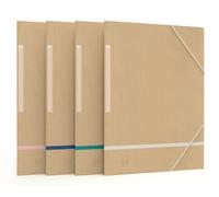 OXFORD Juego de 20 camisas con 3 solapas elásticas Touareg A4, funda para tarjetas recicladas, colores surtidos