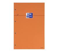 Oxford - Juego de 5 blocs de notas (cuadrícula grande, 160 páginas, tamaño A4+), color naranja