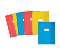 OXFORD - Juego de 6 protectores de cuaderno, 24 x 32 cm, alta calidad, varios colores