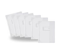 OXFORD - Juego de 6 protectores de cuaderno, 24 x 32 cm, alta calidad, transparentes