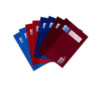 Oxford Juego de cuadernos escolares a cuadros y a rayas, 2 líneas 25, 26, 27, 28, 8 unidades