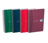 Oxford - Libreta con gusanillo (tapa flexible, 11 x 17 cm, 180 páginas, cuadrícula de 5 x 5 mm, 10 unidades)