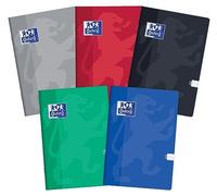 Oxford Libretas Escolares, Cuaderno A4, 60 hojas, cuadriculado, paquete de 5 unidades, mezcla de colores