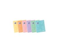 Oxford, Libretas Grapadas A5, Cuadrícula 4x4, Tapa Plástico, 48 hojas, Pack 10 Cuadernos, Colores Pastel